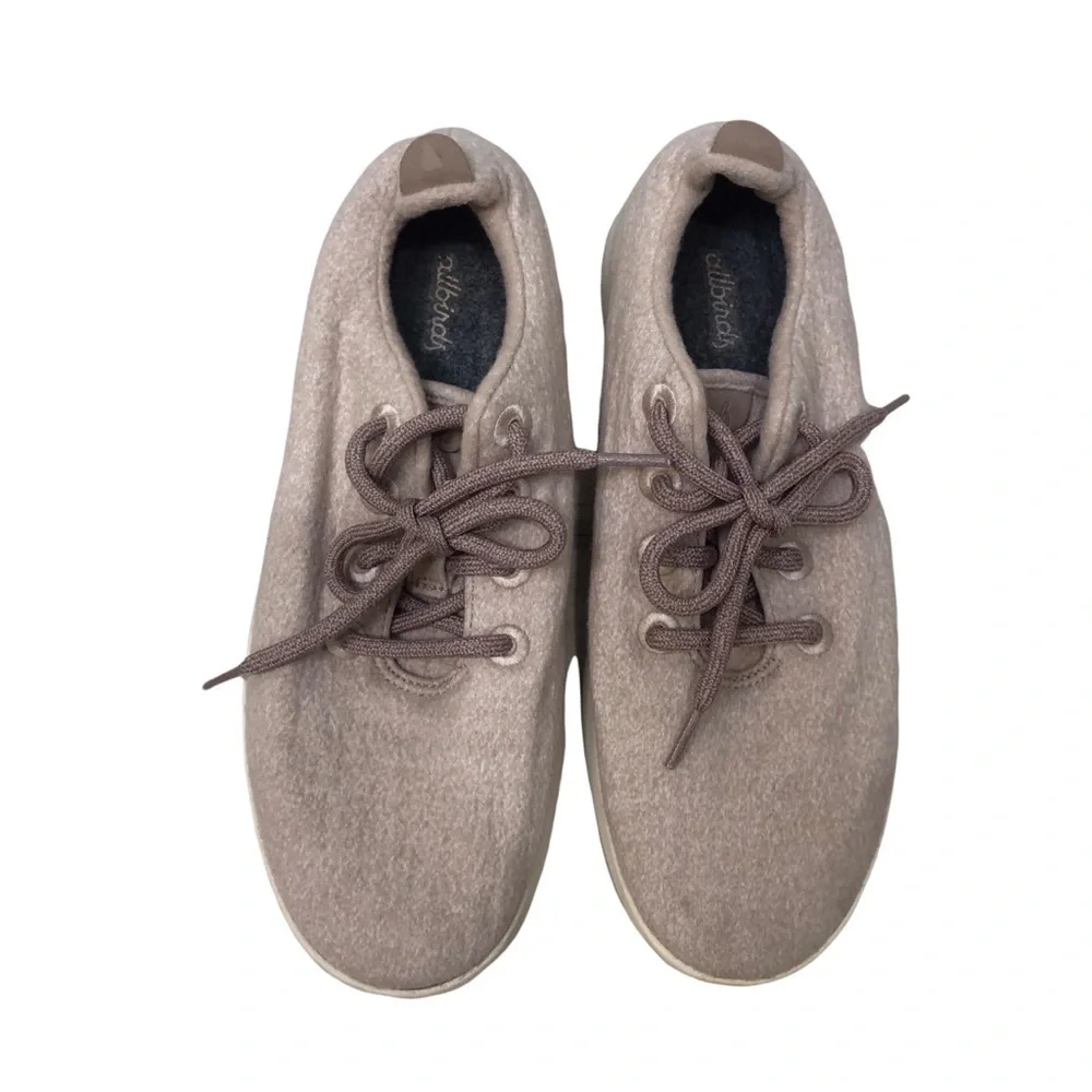 Allbirds Wool Runners Lace Up Sneaker Size 10 Tuke French Fry Tan Women’s - Picture 4 of 10